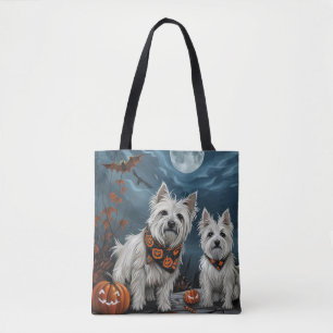 Tote Bag Halloween épouvantable des Highlands de l'Ouest