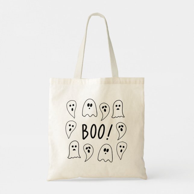 Tote Bag Halloween Fantômes ou traitement (Dos)