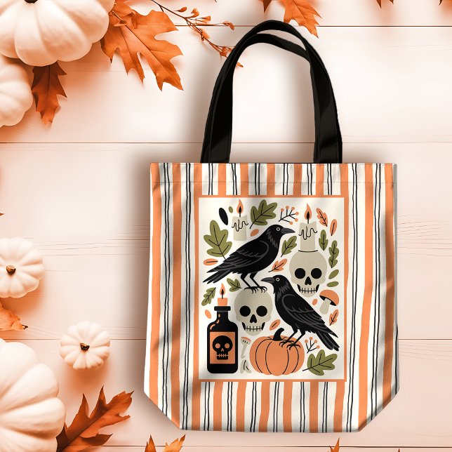 Tote Bag Halloween Fête de l'art populaire éffrayant (Créateur téléchargé)