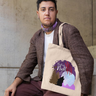 Tote Bag Halloween hurlante nuit sous l'ombre