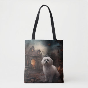 Tote Bag Halloween maltais effrayant