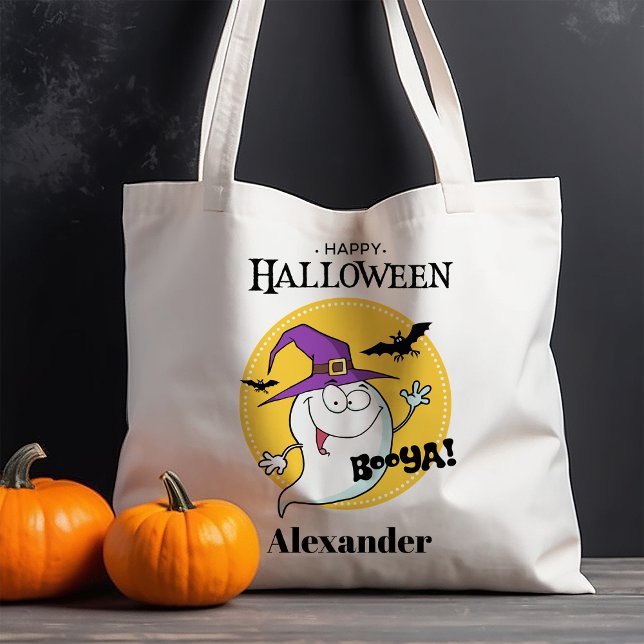Tote Bag Halloween personnalisé Fantôme amical (Créateur téléchargé)