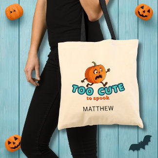 Tote Bag Halloween personnalisé pour enfants “Trop mignon p