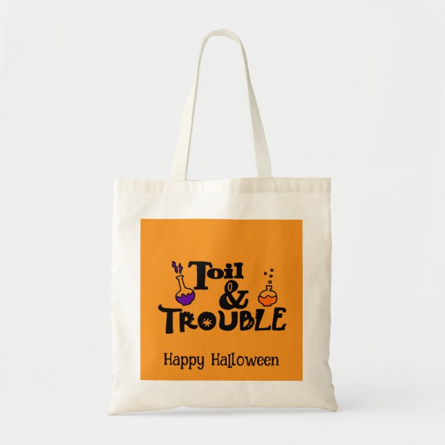 Tote Bag Halloween Personnalisé Whimsical Funny Moderne Ora (Devant)