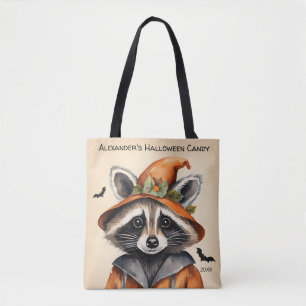 Tote Bag Halloween Raccoon Personnalisé