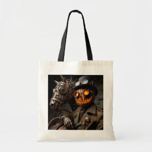Tote Bag Halloween Steampunk Jack-O-Lantern Horseman