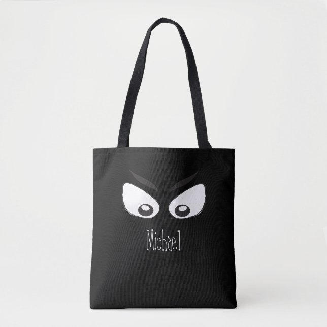 Tote Bag Halloween Trick ou traiter mignon fantôme Whimsica (Devant)