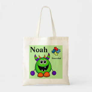 Tote Bag Halloween Trick ou Treat Bag NOM Autisme Puzzle