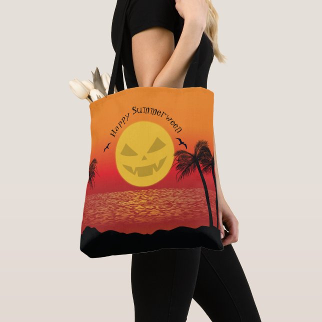 Tote Bag Halloween tropical (De près)