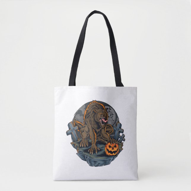 Tote Bag Halloween Werewolf (Devant)