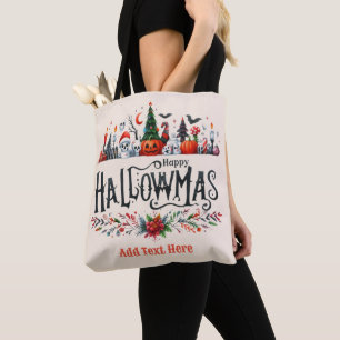 Tote Bag Hallowmas Totes Mashup de Noël Halloween