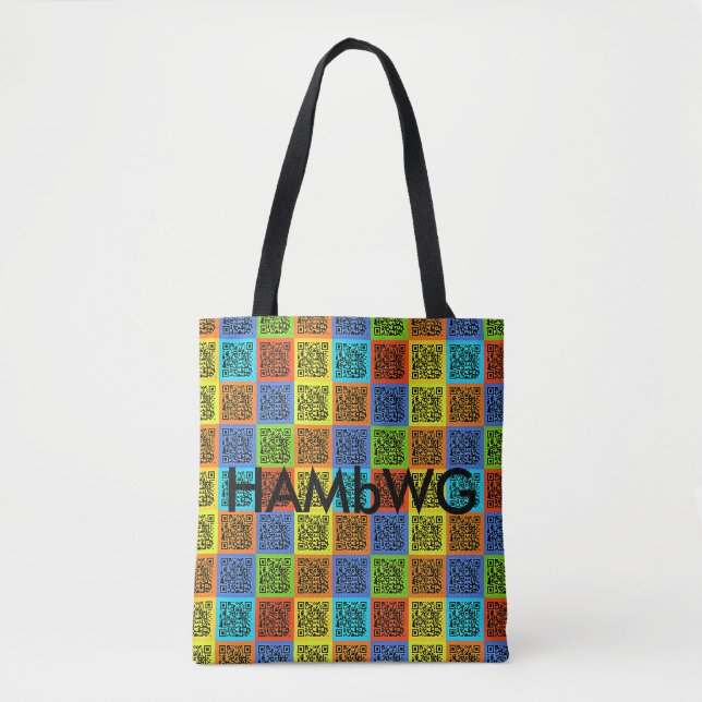 Tote Bag HAMbWG Fourre-tout - 4 couleurs QR avec logo (Devant)