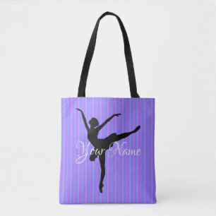 Tote Bag HAMbyWG Ballerina on Lavender Stripes