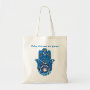 Tote Bag Hamsa Fourre-tout - texte personnalisé