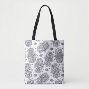 Tote Bag Hamsa tiré par la main inspiré 2