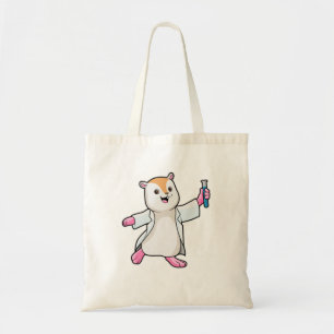 Tote Bag Hamster en tant que scientifique avec tube d'essai