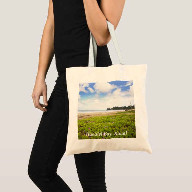 Tote Bag Hanalei Bay, Kauai Hawaii Beach Flower (Devant (produit))