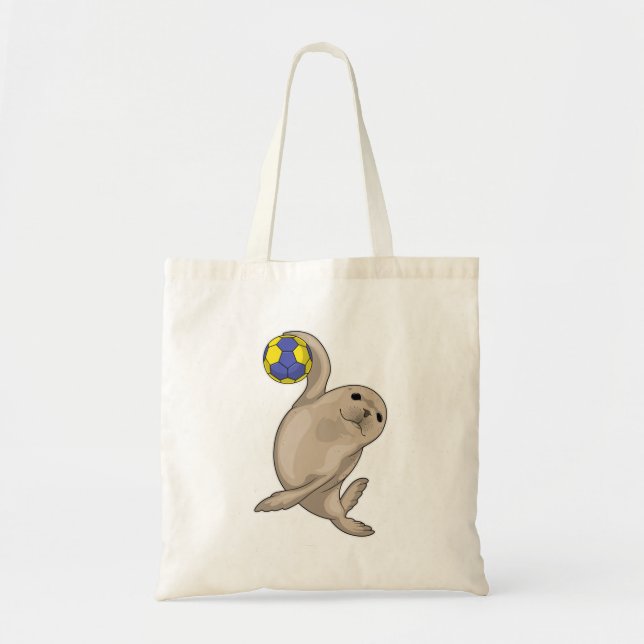 Tote Bag Handball joueur de phoque (Devant)