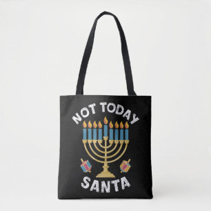 Tote Bag Hanoukka pas aujourd'hui Père Noël juif Chanoukah