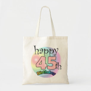 Tote Bag Happy 45th Birthday (rose)