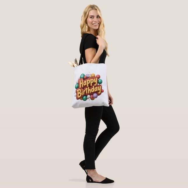 Tote Bag happy birthday (Sur le modèle)