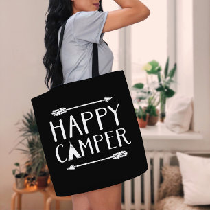 Tote Bag Happy Camper   Couleur modifiable