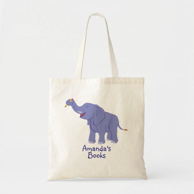 Tote Bag Happy Elephant (Personnaliser) (Devant)
