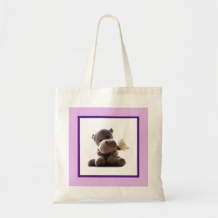 Tote Bag Happy Grey Hippo tenant Daisy, mignonne Love Photo