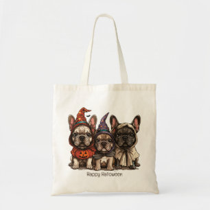 Tote Bag Happy Halloween Bulldogs français