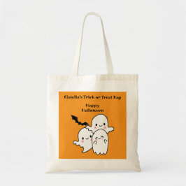 Tote Bag Happy Halloween TRICK ou TREAT Ghost Bats