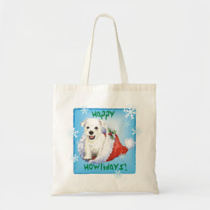 Tote Bag Happy Howlidays Westie