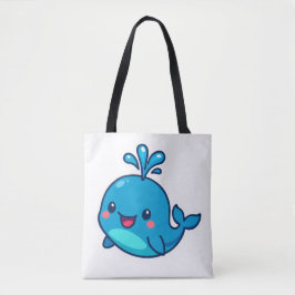 Tote Bag Happy Kawaii Baleine Sticker - mignon ami Océan