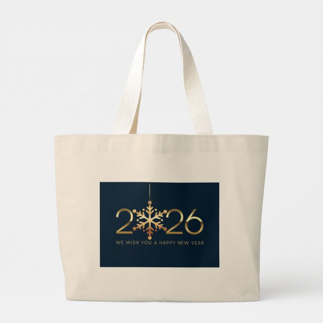 Tote Bag-Happy New Year 2026  Jumbo Stoffbeutel (Rückseite)