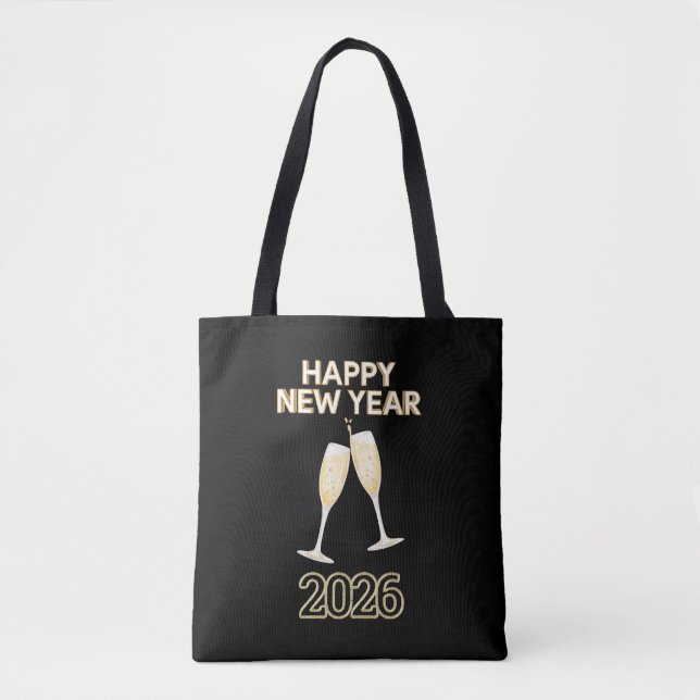Tote Bag Happy New Year Celebration Design – Festive Party (Devant)