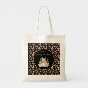 Tote Bag Happy Raccoon Personnaliser Texte et couleur