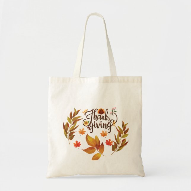 Tote Bag Happy Thanksgiving (Devant)