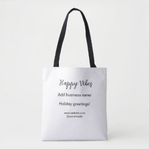 Tote Bag Happy vibes Noël voeux de vacances business y