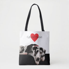 Tote Bag Harlequin great dane
