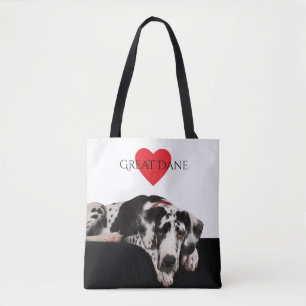 Tote Bag Harlequin great dane