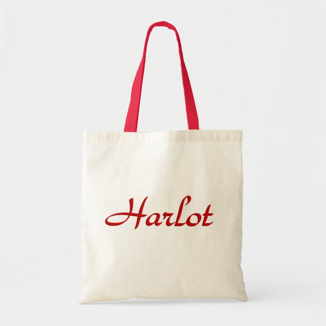 Tote Bag Harlot de texte (Devant)