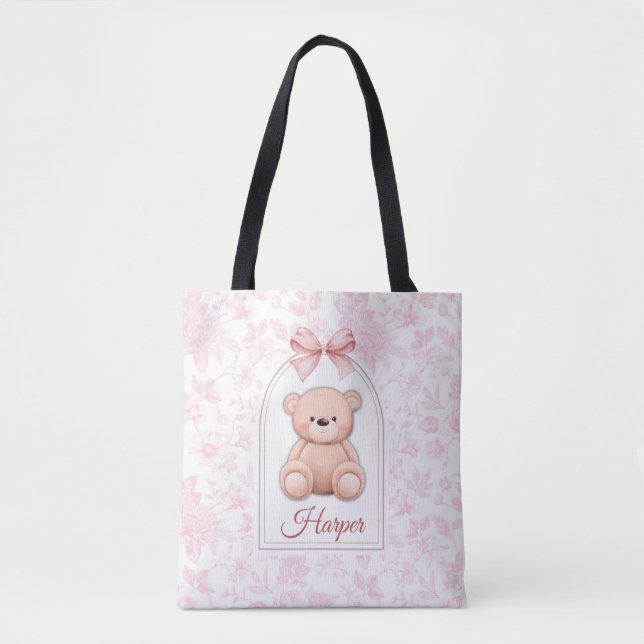 Tote Bag Harper | Conception personnalisée d'ours en peluch (Devant)