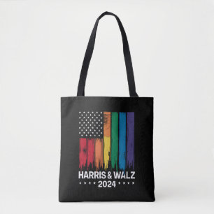 Tote Bag Harris Waltz Élection 2024 Gay Tim Waltz LGBTQ