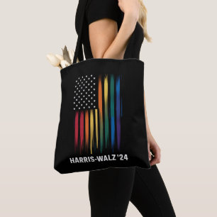 Tote Bag Harris Walz 2024 Election Kamala Tim Waltz LGBT