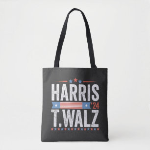 Tote Bag Harris Walz Élection 2024 Kamala Tim Waltz