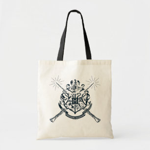 Tote Bag Harry Potter   Blason de Poudlard aux baguettes cr