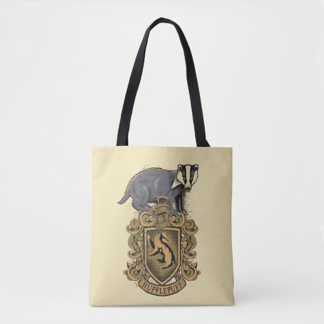 Tote Bag Harry Potter | Blason de Poufsouffle avec Blaireau (Devant)
