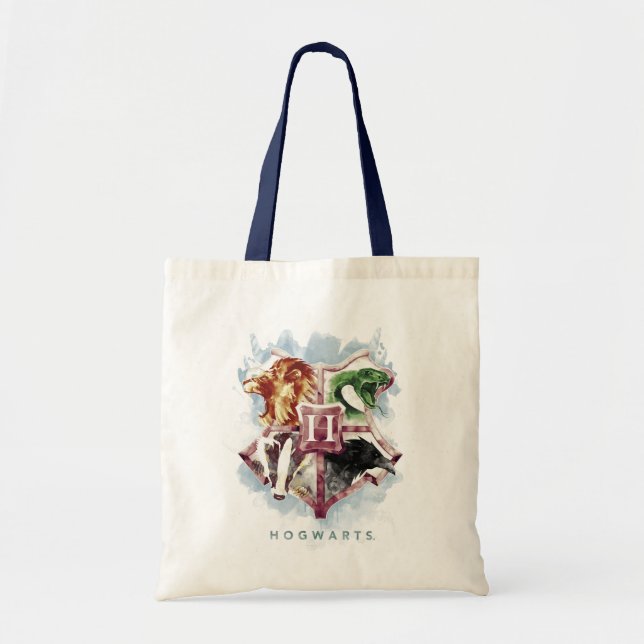 Tote Bag Harry Potter | Blason HOGWARTS™ Aquarelle (Devant)