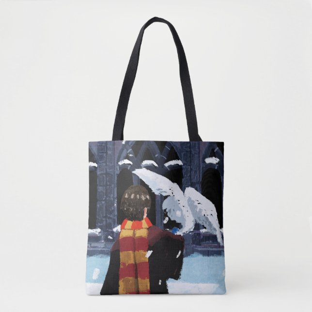 Tote Bag HARRY POTTER™ & Hedwig dans la neige (Devant)