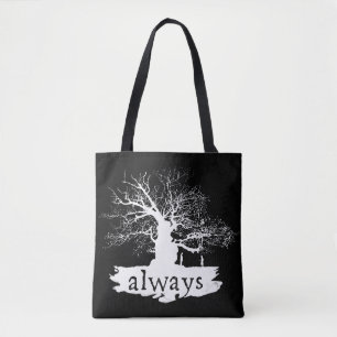 Tote Bag Harry Potter Spell   Always Quote Silhouette