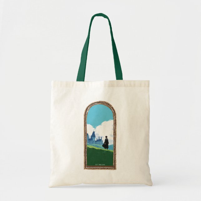 Tote Bag HARRY POTTER™ Surplombant le château HOGWARTS™ (Devant)